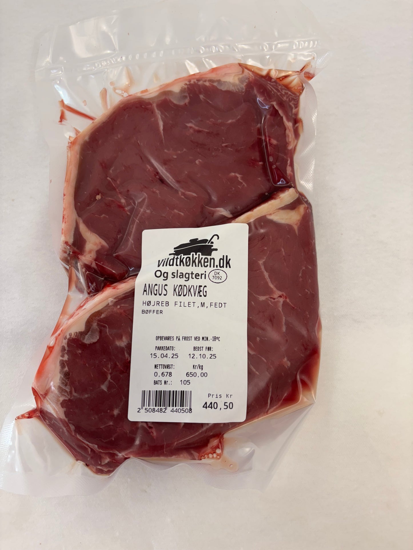 Okse højrebsbøffer pr. 300g