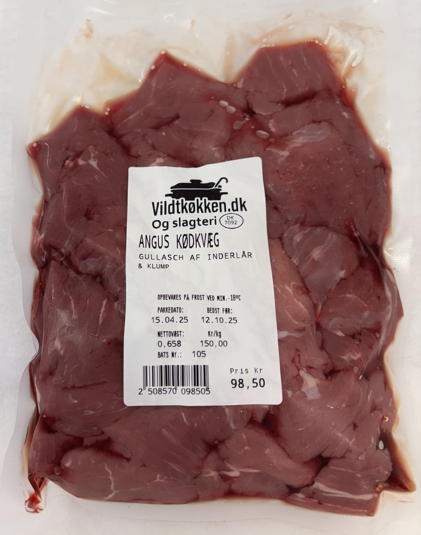 Okse gullasch Pr. 500g